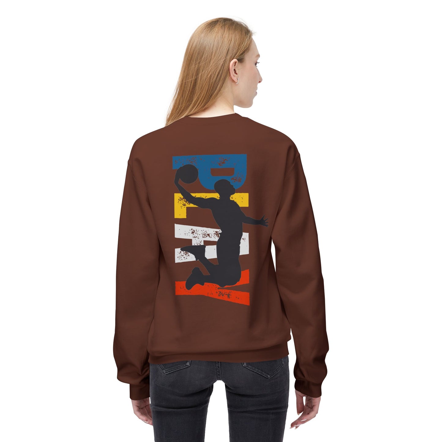 Unisex Basketball Sweatshirt - Eat Sleep Repeat Design