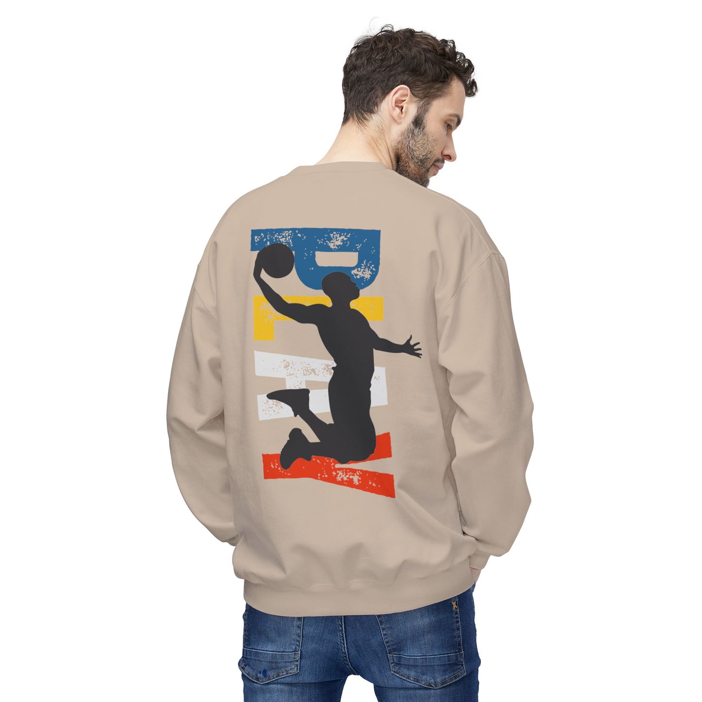 Unisex Basketball Sweatshirt - Eat Sleep Repeat Design