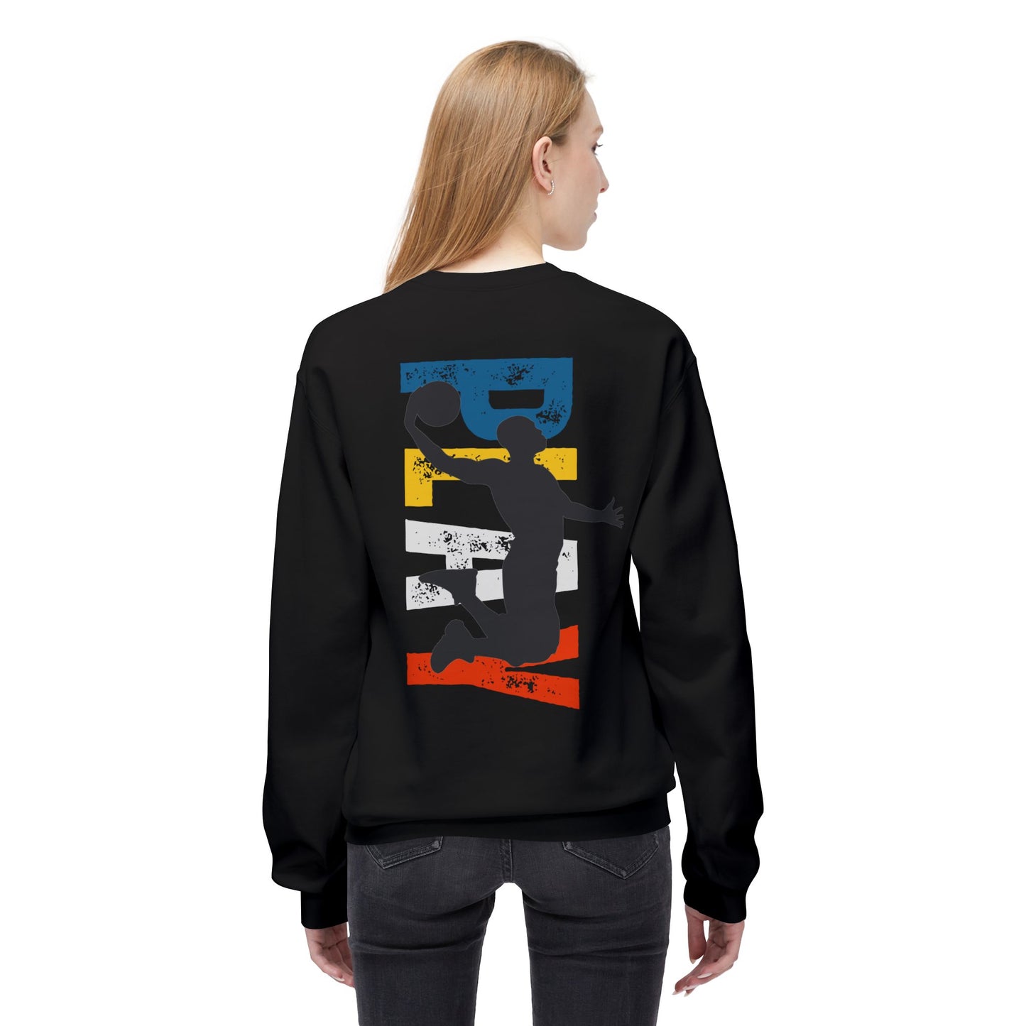 Unisex Basketball Sweatshirt - Eat Sleep Repeat Design