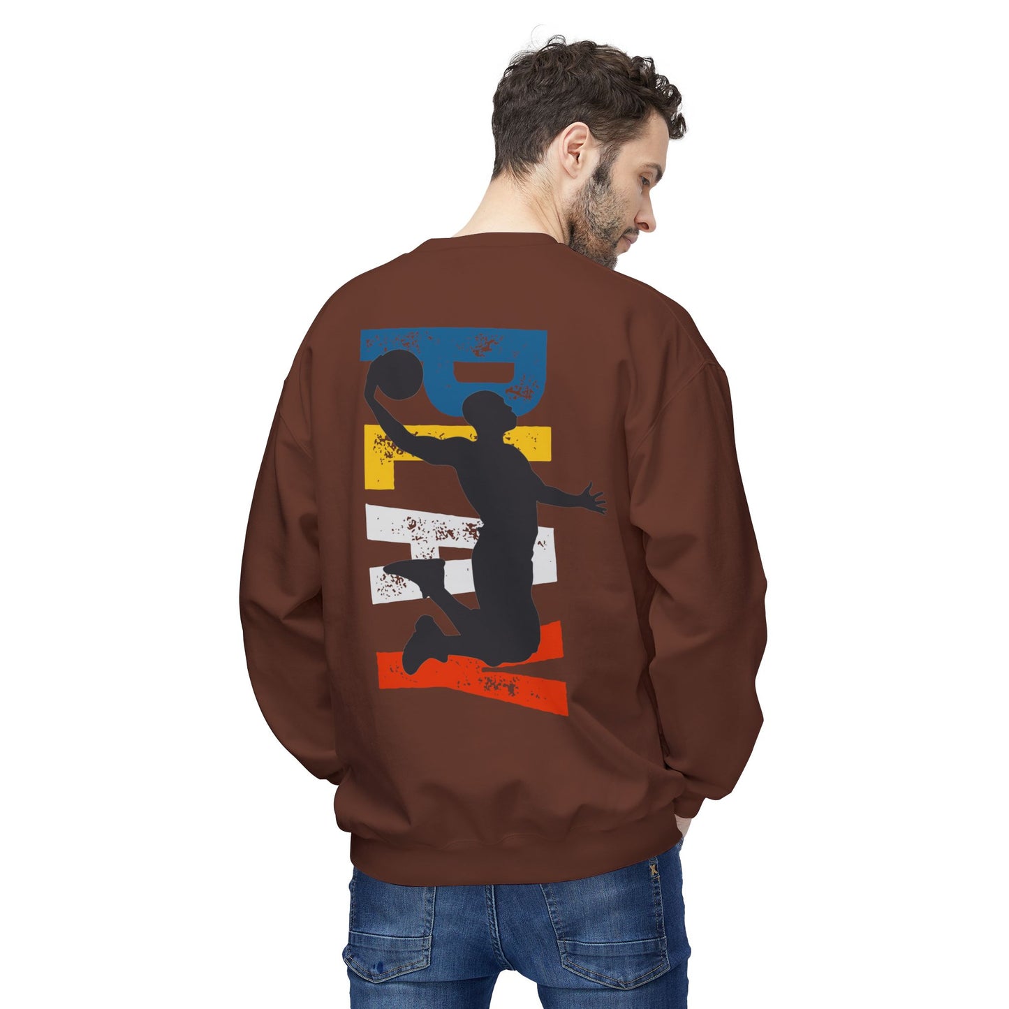 Unisex Basketball Sweatshirt - Eat Sleep Repeat Design