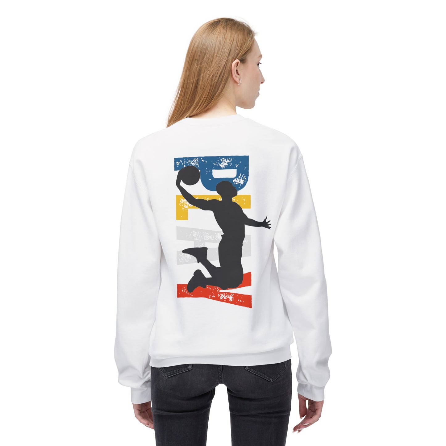Unisex Basketball Sweatshirt - Eat Sleep Repeat Design