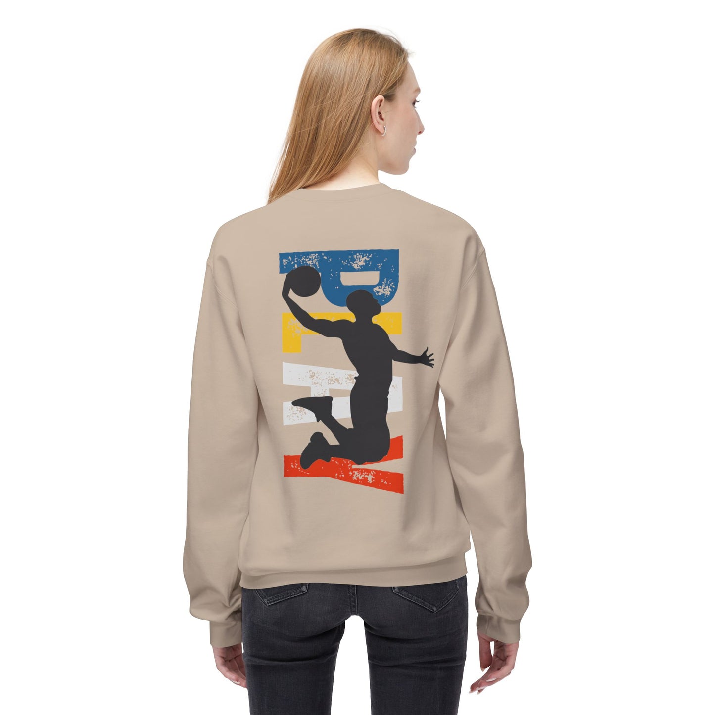 Unisex Basketball Sweatshirt - Eat Sleep Repeat Design