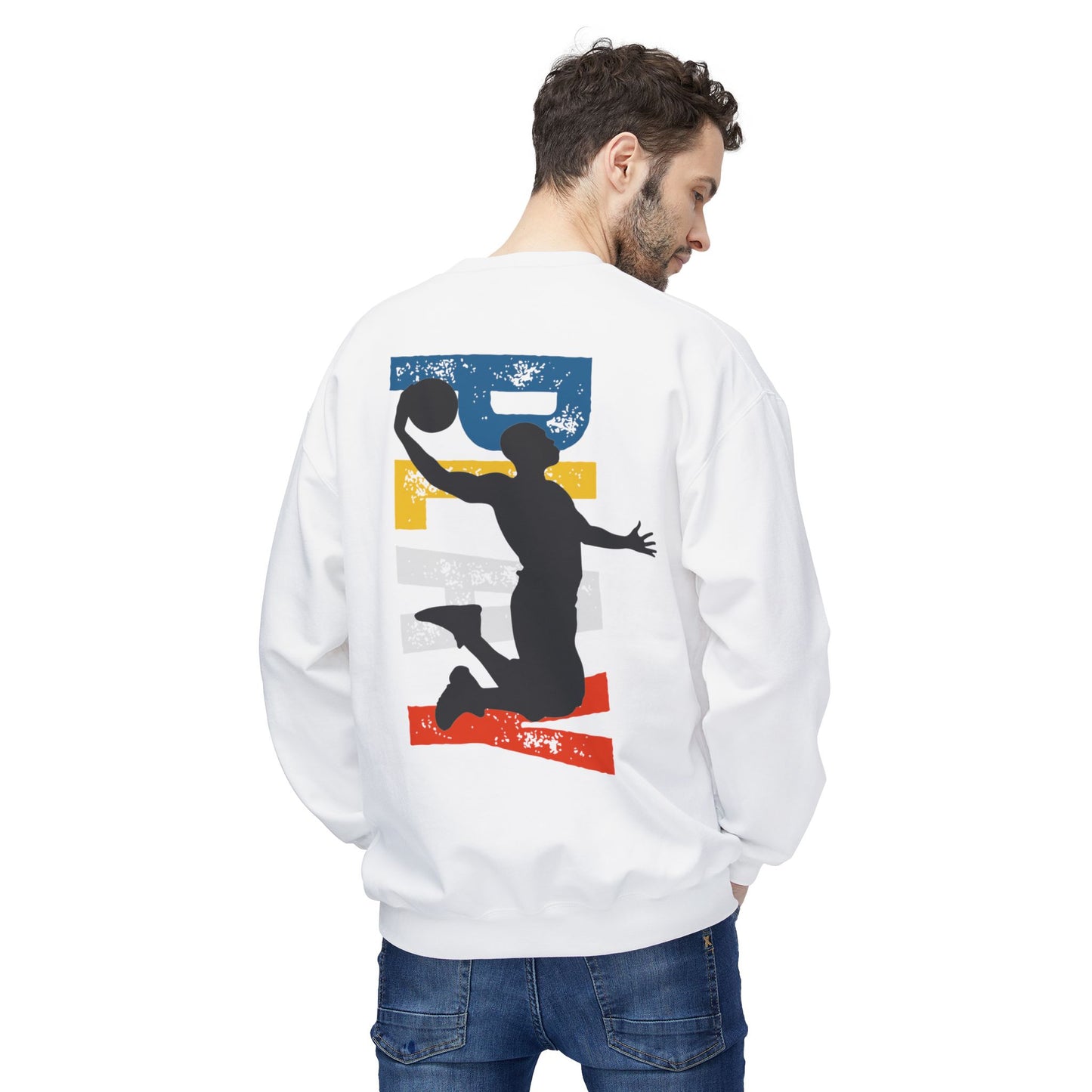 Unisex Basketball Sweatshirt - Eat Sleep Repeat Design